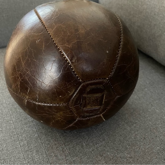 Vintage Leather Decorative Ball - Picture 2 of 8